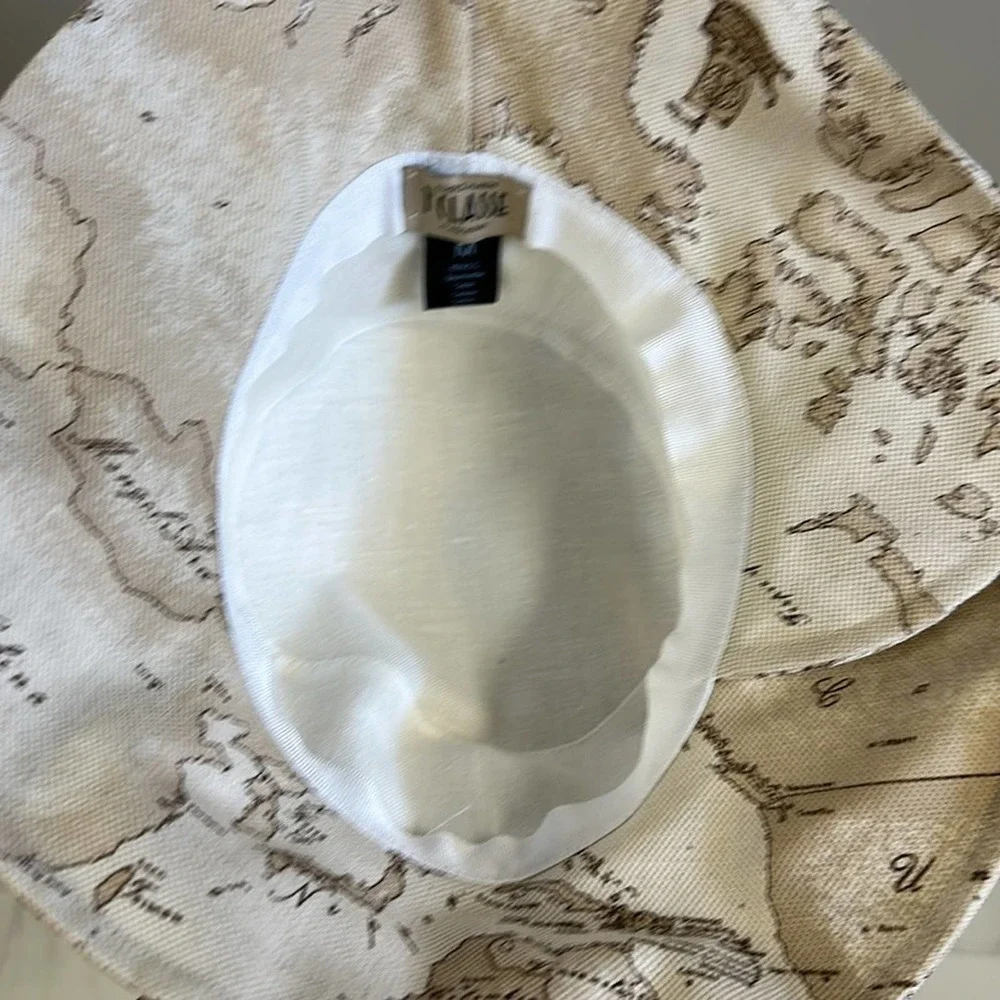 Vintage New Alviero Martini 1st Classe Map Print Bucket Hat size M